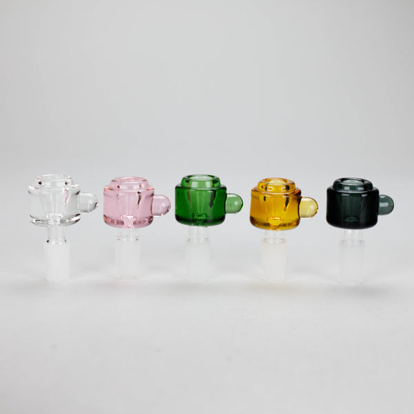 Colorful Crystal Chunky Glass Bowl with Handle – 14mm (BL-CC269) Bowl · Banger · Oil Burner Canadian Distributor