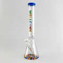 Wellcann | 17" Thickened Base Psychedelic Beaker Glass Bong Glass Bong Super Supplys Inc Milky Blue