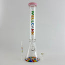 Wellcann | 17" Thickened Base Psychedelic Beaker Glass Bong Glass Bong Super Supplys Inc