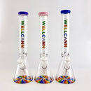Wellcann | 17" Thickened Base Psychedelic Beaker Glass Bong Glass Bong Super Supplys Inc