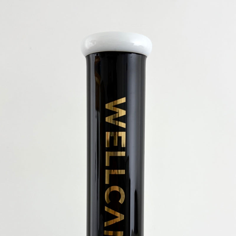 Wellcann | 14" Thickened Base Geometric Gold Beaker Glass Bong Glass Bong Super Supplys Inc