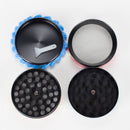 2.5" Cake-Shaped Metal Grinder – 4-Layer Herb Grinder (Box of 6) Display Pack 777 Smoke