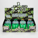 1.5" Acrylic Herb Grinder – 4-Layer with Weed Leaf Design (Box of 12) Display Pack 777 Smoke