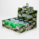 1.5" Acrylic Herb Grinder – 4-Layer with Weed Leaf Design (Box of 12) Display Pack 777 Smoke