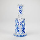 7" Cloisonné Design Glass Bong with Water Diffuser – 14mm Bowl Joint Glass Bong 777 Smoke