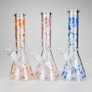 10" Cherry Blossom Glass Beaker Bong – 14mm Bowl Joint Glass Bong 777 Smoke