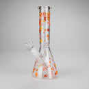 10" Cherry Blossom Glass Beaker Bong – 14mm Bowl Joint Glass Bong 777 Smoke Red(Orange)