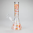 10" Cherry Blossom Glass Beaker Bong – 14mm Bowl Joint Glass Bong 777 Smoke