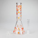 10" Cherry Blossom Glass Beaker Bong – 14mm Bowl Joint Glass Bong 777 Smoke