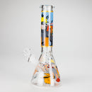 10" Comic Design Glass Beaker Bong – 14mm Bowl Joint Glass Bong 777 Smoke Design1