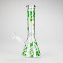 10" Lucky Clover Glass Beaker Bong – 14mm Bowl Joint Glass Bong 777 Smoke