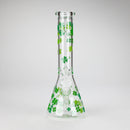10" Lucky Clover Glass Beaker Bong – 14mm Bowl Joint Glass Bong 777 Smoke