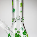 10" Lucky Clover Glass Beaker Bong – 14mm Bowl Joint Glass Bong 777 Smoke