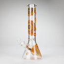 14" Flower Design Glass Bong – 7mm Thick with Ice Catcher Glass Bong 777 Smoke