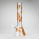 14" Flower Design Glass Bong – 7mm Thick with Ice Catcher Glass Bong 777 Smoke