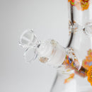 14" Flower Design Glass Bong – 7mm Thick with Ice Catcher Glass Bong 777 Smoke