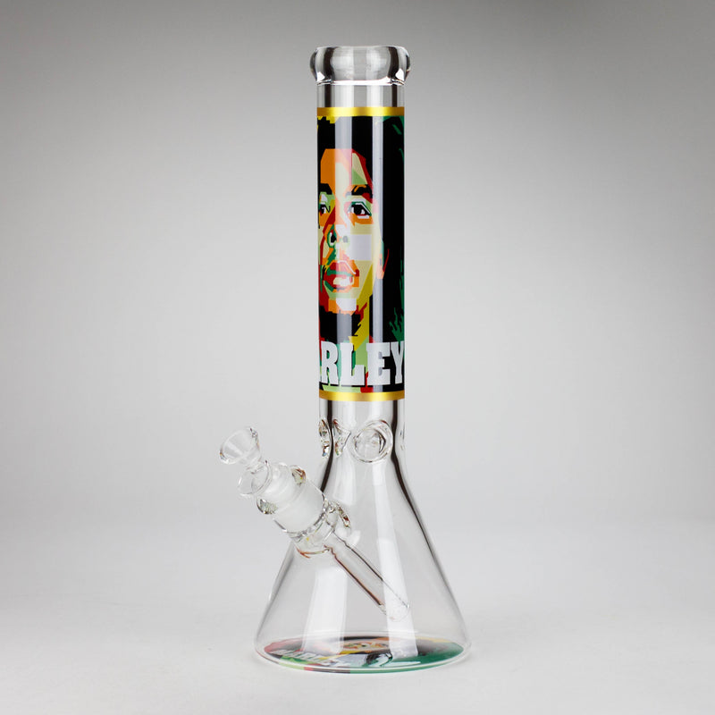 14" BM Design Glass Bong – 7mm Thick with Ice Catcher Glass Bong 777 Smoke