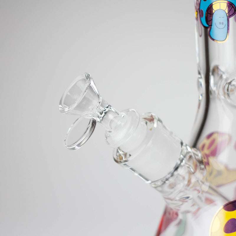 14" Mushroom Design Glass Bong – 7mm Thick with Ice Catcher Glass Bong 777 Smoke