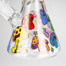 Z14" Mushroom Design Glass Bong – 7mm Thick with Ice Catcher Glass Bong 777 Smoke