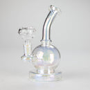 7" Solid Color Electroplate Glass Bong – 14mm Bowl Joint Glass Bong 777 Smoke Rainbow