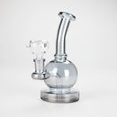 7" Solid Color Electroplate Glass Bong – 14mm Bowl Joint Glass Bong 777 Smoke Gray