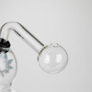 6" Flat Mush Mix Sticker Glass Oil Burner Pipe – Unique Double Bubble Design Glass Rig RMG WHOLESALE