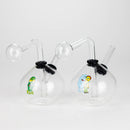 4" Snooper Ball Bulb Mix Sticker Glass Oil Burner Pipe – Durable Borosilicate Design Glass Rig RMG WHOLESALE