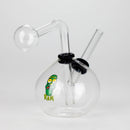 4" Snooper Ball Bulb Mix Sticker Glass Oil Burner Pipe – Durable Borosilicate Design Glass Rig RMG WHOLESALE