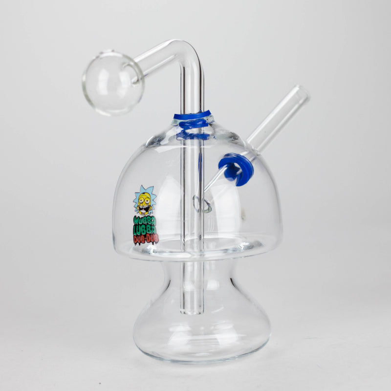 O 6" Mushroom Mix Sticker Glass Oil Burner Pipe – Unique Borosilicate Dome Design