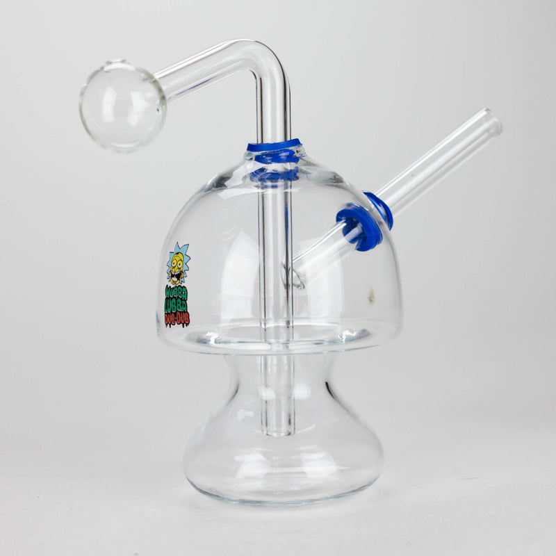 O 6" Mushroom Mix Sticker Glass Oil Burner Pipe – Unique Borosilicate Dome Design
