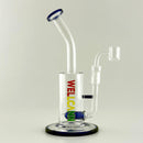 Wellcann | 9.5" Inline Rig with Quartz Banger Glass Rig Super Supplys Inc