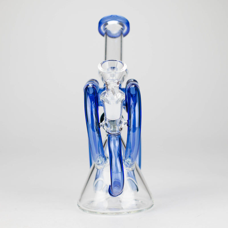 8" Color Accented Recycle Oil Glass Bong Glass Bong 777 Smoke