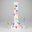 10" 3D Glass Bong With My Pet Design – Glow in the Dark Glass Bong 777 Smoke