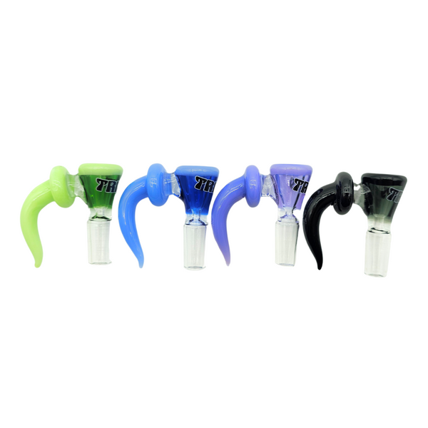 Trippy Glass Bong Bowl With Solid Color Horn - Assorted Colours Bowl · Banger · Oil Burner Small Biz Distributors