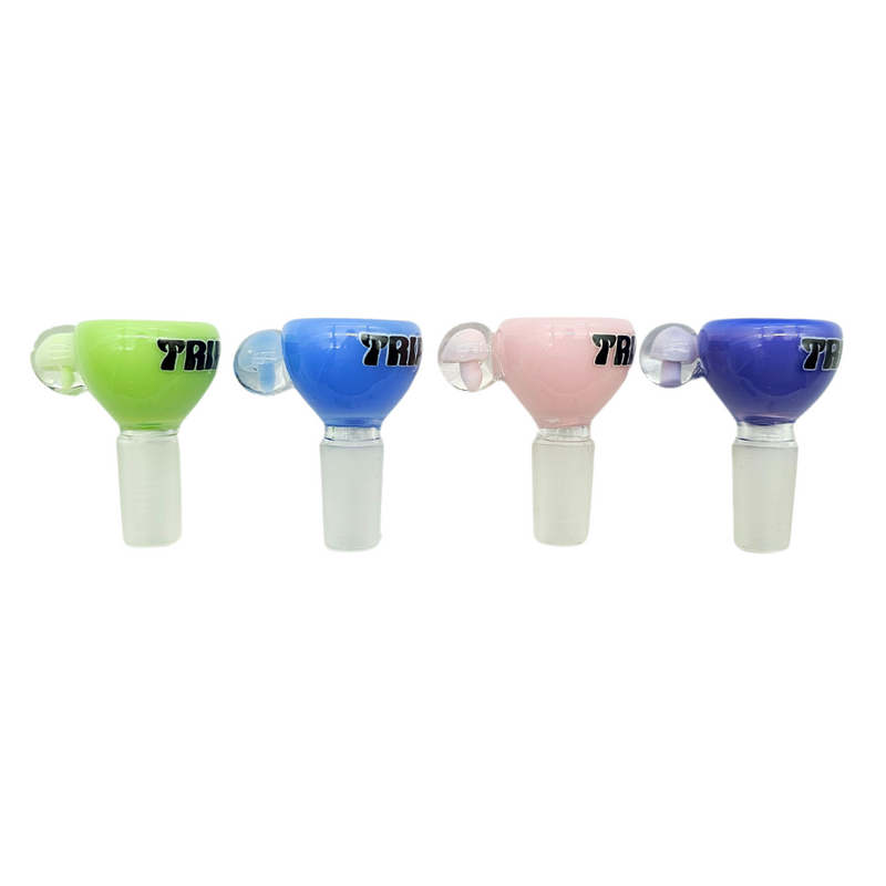 Trippy Glass Bong Bowl with Mushroom – Assorted Colours Bowl · Banger · Oil Burner Small Biz Distributors