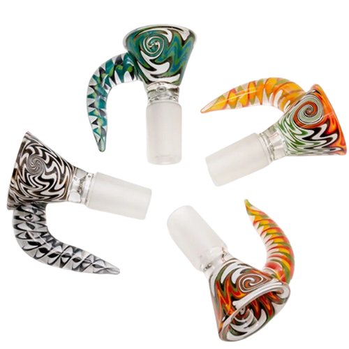 Wig Wag Bowl with Horn - Assorted Colours Bowl · Banger · Oil Burner Small Biz Distributors