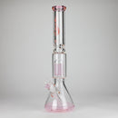 Genie | 17.5" 10-Arm 9mm Colored Bottom Glass Bong [GE4180] Glass Bong ONE Pink