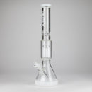 Genie | 17.5" 10-Arm 9mm Colored Bottom Glass Bong [GE4180] Glass Bong ONE White