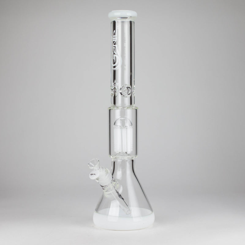 O Genie | 17.5" 10-Arm 9mm Colored Bottom Glass Bong [GE4180]