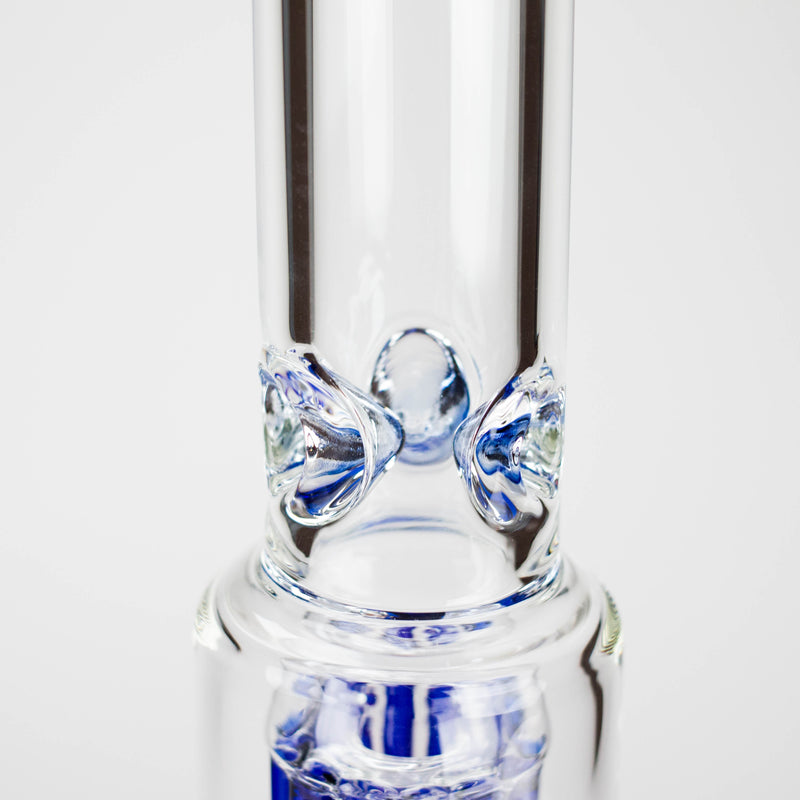 O Genie | 24" 12-Arm 9mm Colored Bottom Glass Water Bong [F7-004-1]