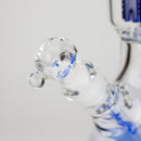 Genie | 24" 12-Arm 9mm Colored Bottom Glass Water Bong [F7-004-1] Glass Bong ONE
