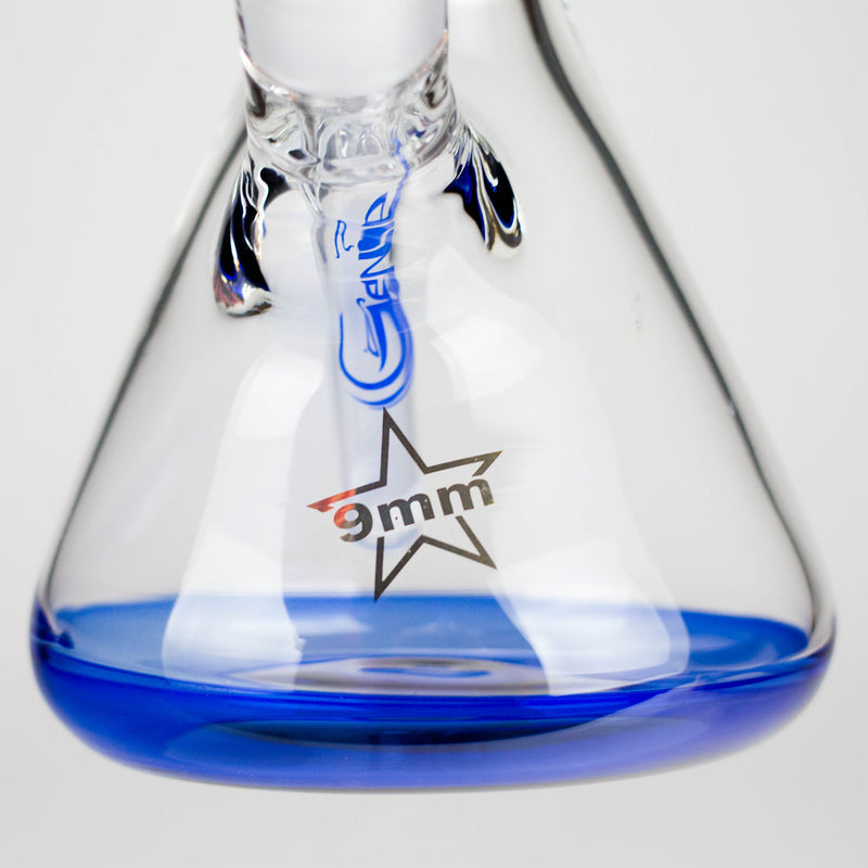 O Genie | 24" 12-Arm 9mm Colored Bottom Glass Water Bong [F7-004-1]