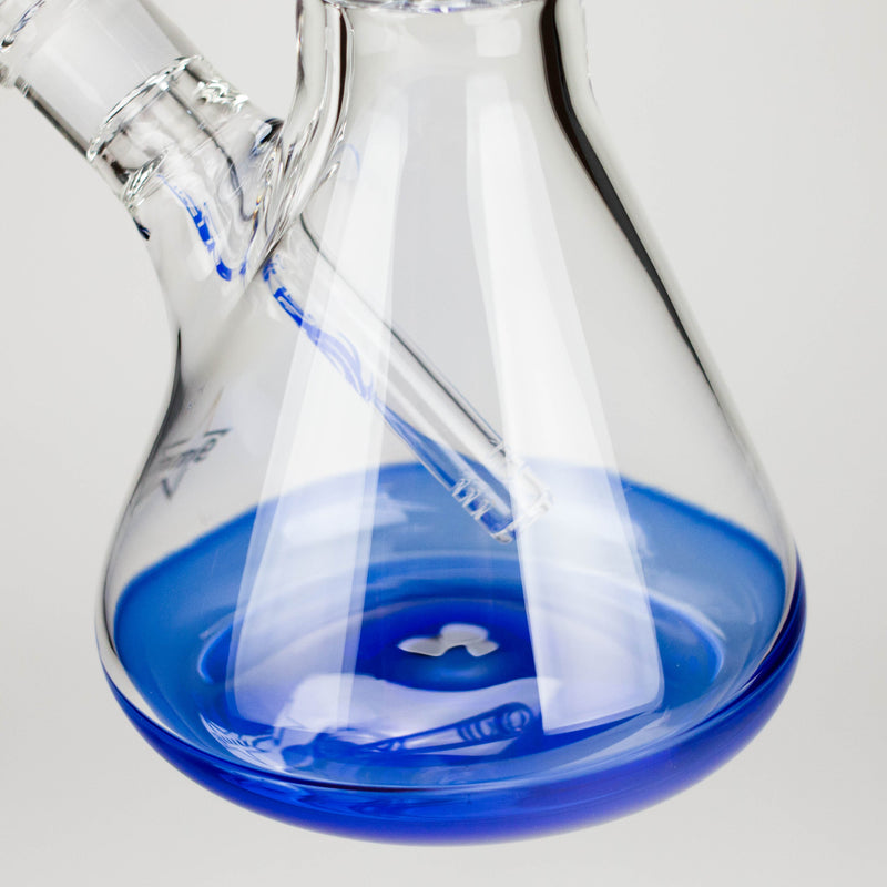 O Genie | 24" 12-Arm 9mm Colored Bottom Glass Water Bong [F7-004-1]