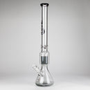 Genie | 24" 12-Arm 9mm Colored Bottom Glass Water Bong [F7-004-1] Glass Bong ONE Light Black (Gray)