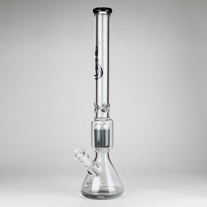 O Genie | 24" 12-Arm 9mm Colored Bottom Glass Water Bong [F7-004-1]