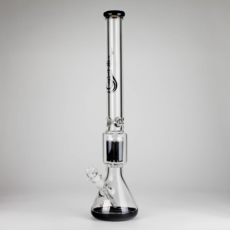 O Genie | 24" 12-Arm 9mm Colored Bottom Glass Water Bong [F7-004-1]