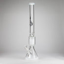 Genie | 24" 12-Arm 9mm Colored Bottom Glass Water Bong [F7-004-1] Glass Bong ONE White