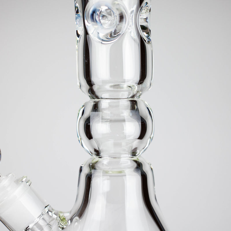 O Genie | 19.5" 9mm Curved Shaft Glass Beaker Bong [F7-002-1]