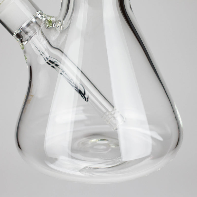 O Genie | 19.5" 9mm Curved Shaft Glass Beaker Bong [F7-002-1]