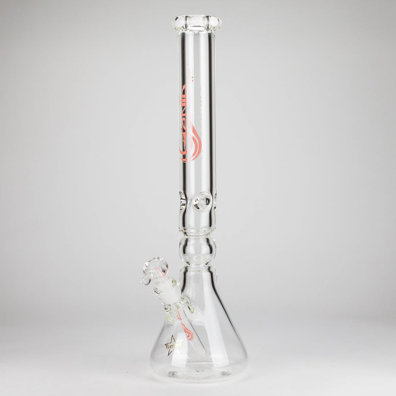 O Genie | 19.5" 9mm Curved Shaft Glass Beaker Bong [F7-002-1]